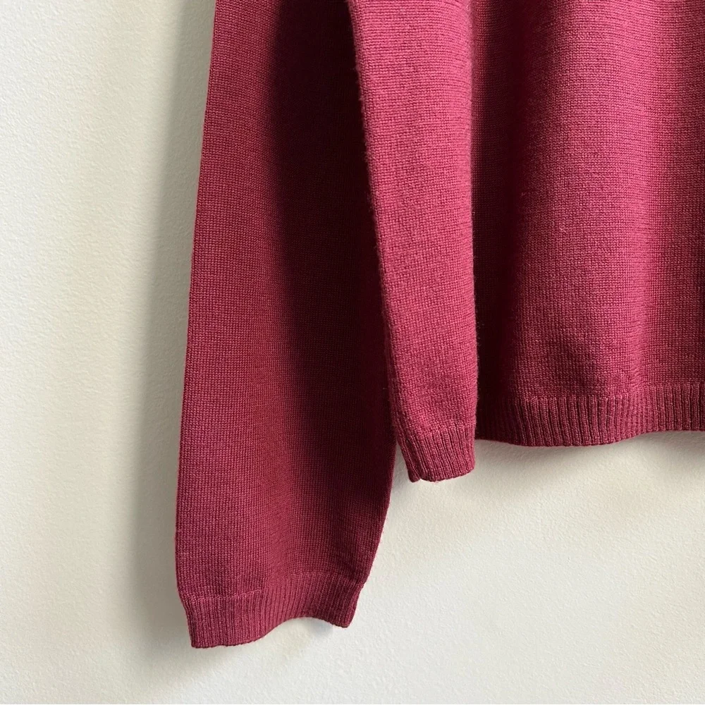 NWOT Pendleton Women’s 100% Merino Wool Crewneck Knit Sweater in Merlot, Size L